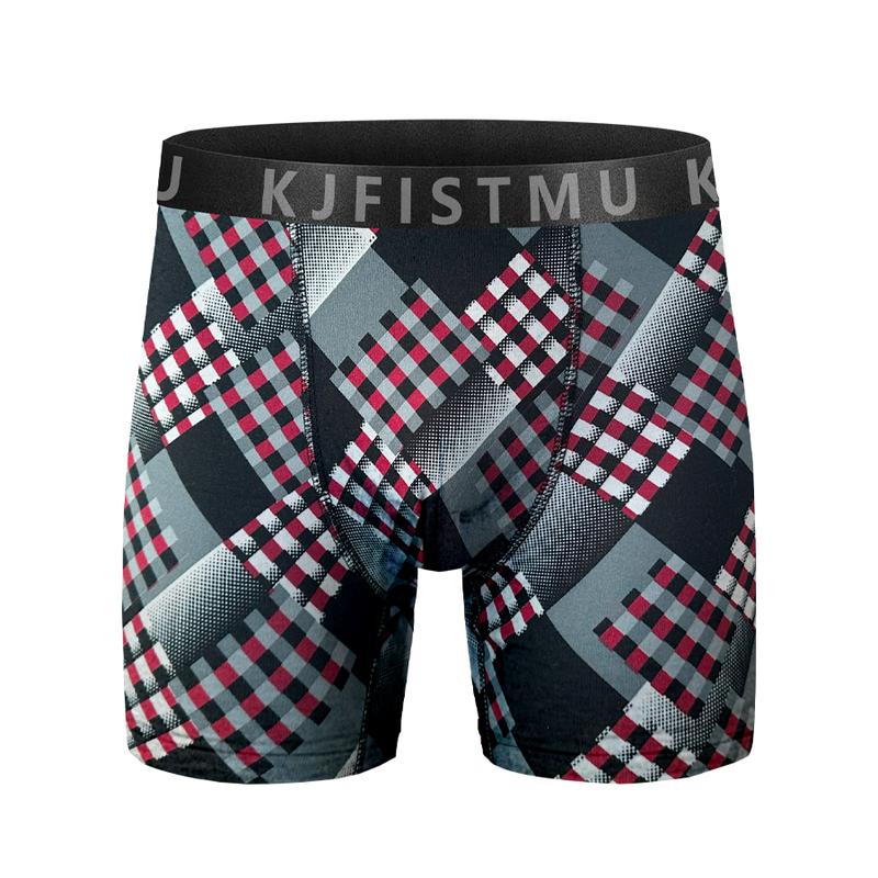 KJFISTMU 12-Piece Men's Boxer Briefs Set Random Styles Designs Solid Colors Prints Colorful Waistbands Striped Designs Fashionable Graffiti Print Underwear