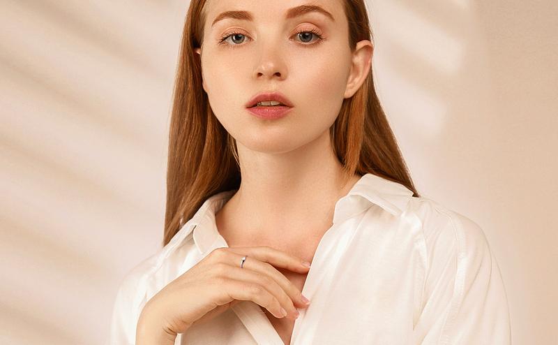 MILACOLATO 925 Sterling Silver Rings for Women 18K White Gold Plated Dome Oval Plain Signet Rings Tarnish Resistant Stackable Statement Band Thumb Rings Comfort Fit Size 5-10