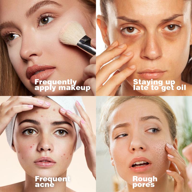 Roll&Roll Natural Cleansing Oil – Waterproof Makeup Remover Oil, Nourishing and Gentle for Sensitive Skin and All Skin Types Floral Acne