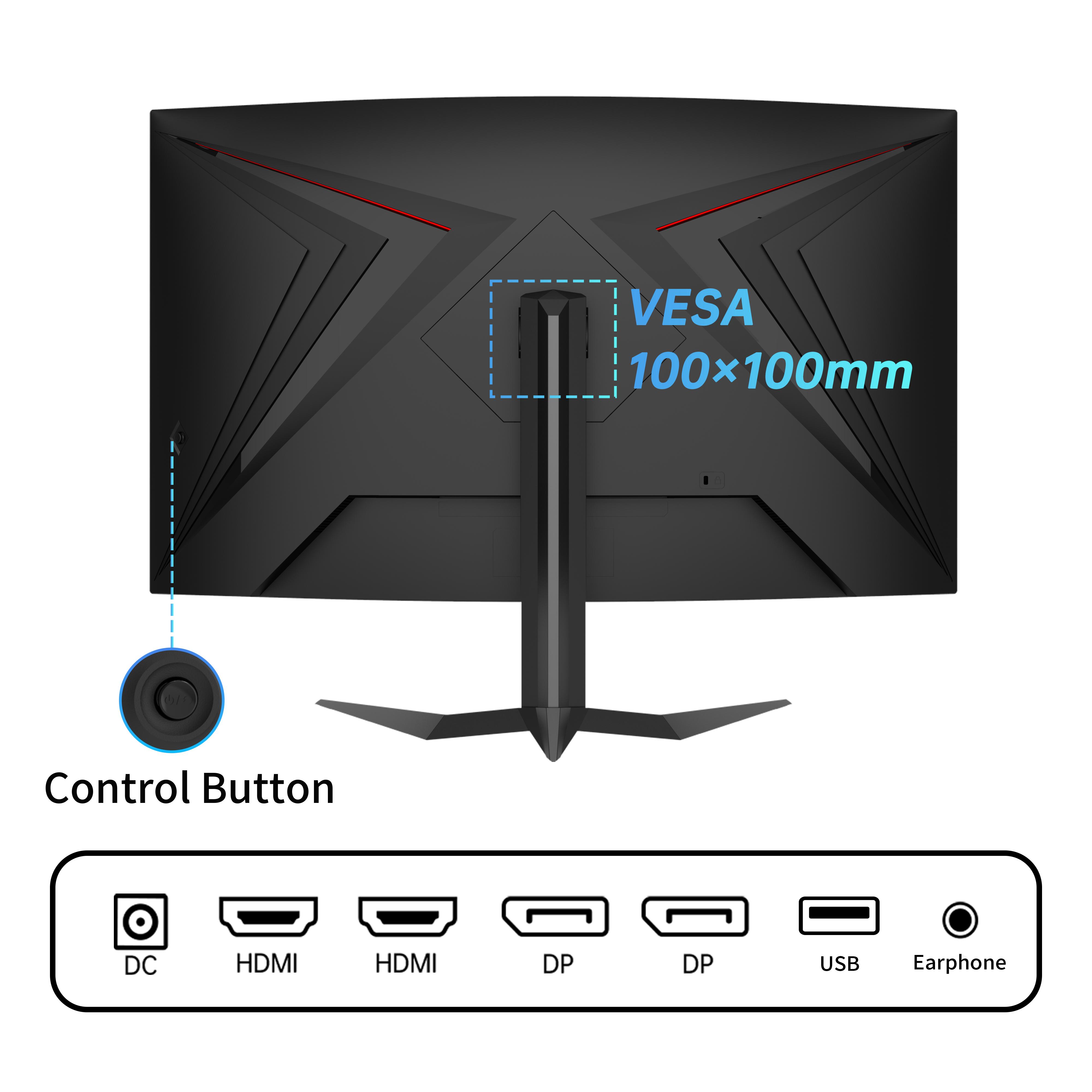 KTC 32-Inch QHD 2K@240Hz VA 1000R Curved Gaming Monitor, 2560*1440P Computer PC Frameless Monitor with GTG 1ms, Adaptive Freesync & G-Sync, 122% sRGB, HDMI, DisplayPort, Tilt Adjustable, VESA Support, H32S25E