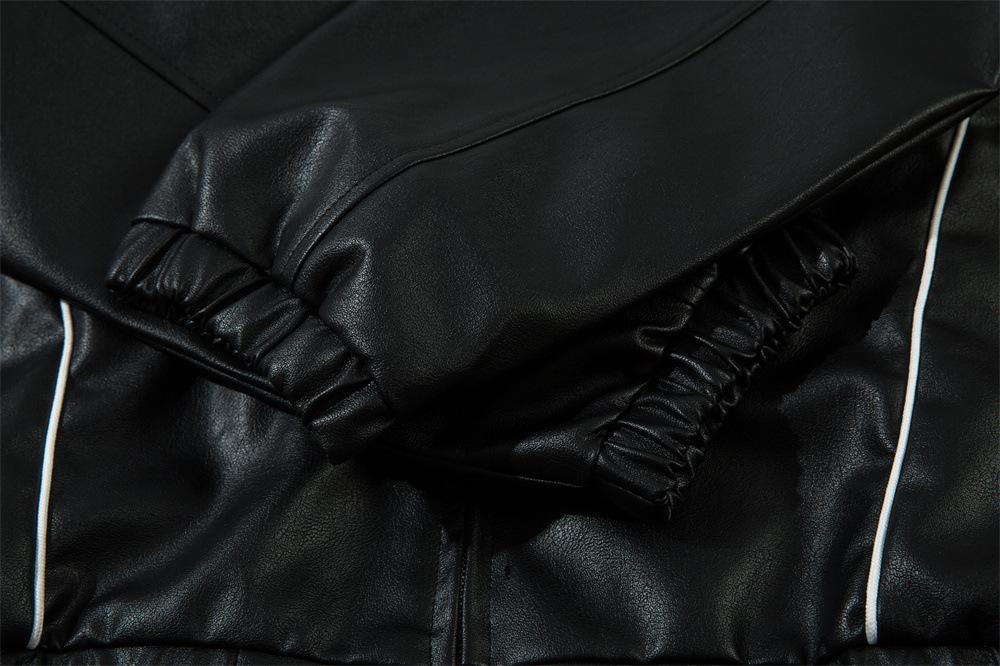 European And American Rock Men's Leather Jacket Jacket Locomotive Racing Suit