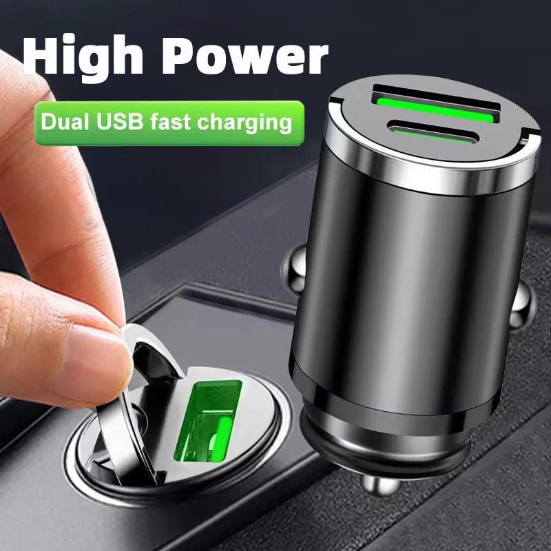 100W Mini Car Fast Charger with USB + TYPE-C Ports – Compact Cigarette Lighter Fast Charging Adapter for Smartphones, Tablets & GPS Devices – Universal Car Power Adapter for Quick & Efficient Charging On the Go