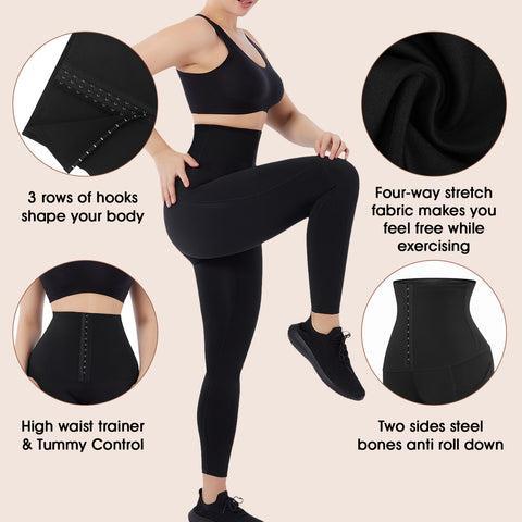 FeelinGirl Waist Trainer for Women High Waist Yoga Leggings Day Casual Comfort