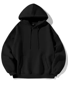 Men's Thick and Soft Hooded Sweatshirt - Solid Color Casual Pullover, Comfortable for Outdoor and Everyday Wear in All Seasons, Adjustable Drawstring Design, Loose Fit | Solid Color Hooded Sweatshirt | Soft Texture Sweatshirt