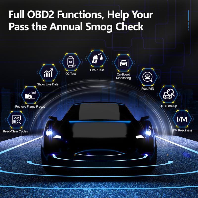 FOXWELL NT614 Elite OBD2 Scanner Car Diagnostic Tool with 5 Reset Service, Engine ABS SRS Transmission Code Reader Scan Tool, ABS Bleeding, SAS/EPB/Throttle/Oil Reset, Battery Test, WIFI Update