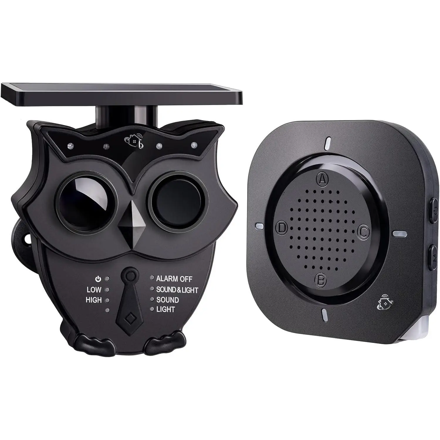1/2 Mile Long Range Solar  Driveway  System IP65 Weatherproof Outdoor Motion Detectors&Sensor 120dB Siren Sound Light  Alert System &Protect Outdoor/Indoor Property(1R1S)