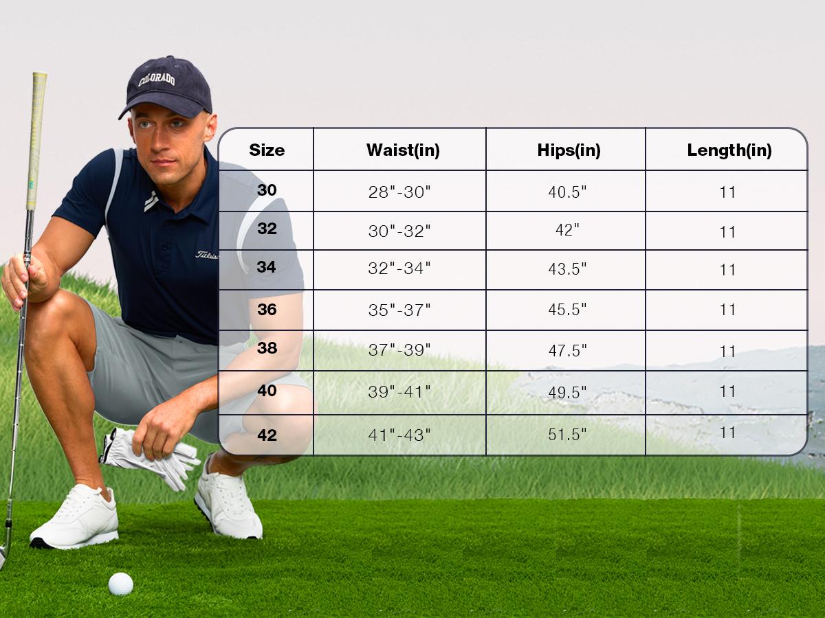 G Gradual Men's Golf Shorts with 5 Pockets 11" Inseam Stretch Quick Dry Casual Work Dress Shorts for Men