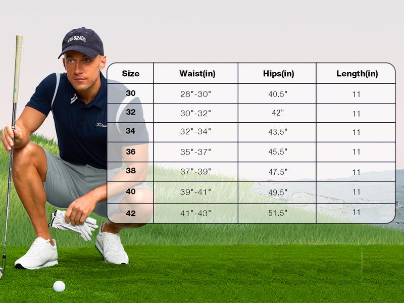 G Gradual Men's Golf Shorts with 5 Pockets 11" Inseam Stretch Quick Dry Casual Work Dress Shorts for Men