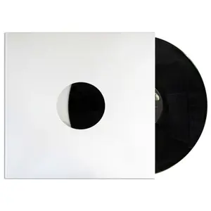Bags Unlimited SLPJHW 12 Inch Record Jacket 12.25 X 12.25 with Die Cut Hole 10 pack (White)  [BAGS / SLEEVES] Large Item Exception