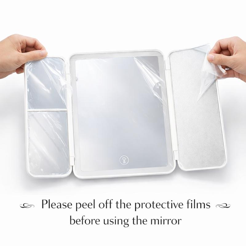Foldable LED Makeup Mirror with 3 Light Modes(White/Warm/Natural Light),2X/3X Magnification,Adjustable Brightness Dimmable Touch Control,360° Rotating,Gift Box,Perfect Gift for Her, Portable Foldable LED Makeup Mirror with 3 Light Modes(White/Warm/Natural Light),2X/3X Magnification,Adjustable Brightness Dimmable Touch Control,360° Rotating,Gift Box,Perfect Gift for Her, Portable