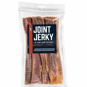 Wild Wolf 12-inch Joint Jerky (12 Pack) Healthy, All-Natural Dog Chew Treats - High in Glucosamine and Chondroitin for Joint Health