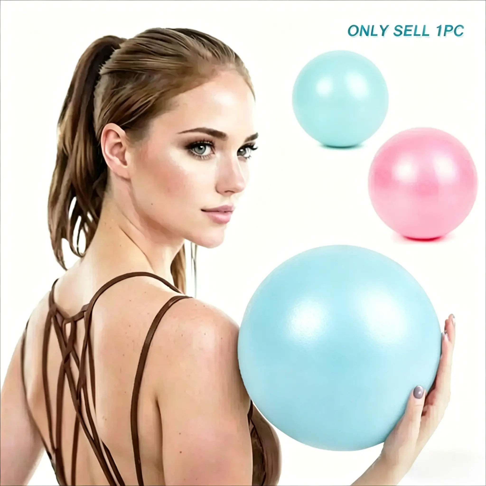9.8in(25cm) Mini Yoga Ball, Core Stability Exercise Ball, Durable Anti-Slip Fitness Ball for Pilates, Home Gym Training & Indoor Balance Workout outdoorfun