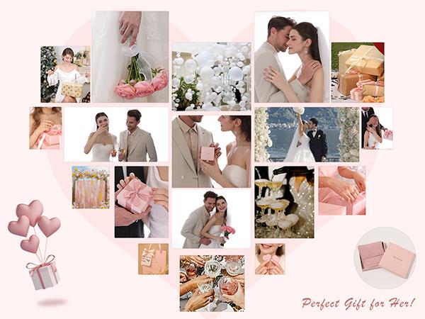 MEISSA Eternal Embrace Couples' Rings S925 Sterling Silver Mens Womens Matching Wedding Band Size Adjustable Personalized Gift Engrave Promise Ring Minimalist Perfect Gift Women Couple Ring for Women Handmade Engagement Christmas Gifts Gift for Her Women