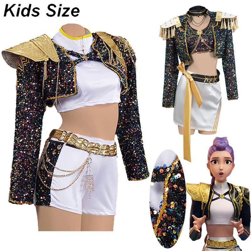 2025 KPOP Demon Hunter Rumi Mira Zoey Outfit with Singer Costume Set