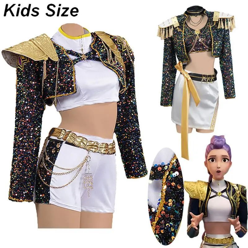 2025 KPOP Demon Hunter Rumi Mira Zoey Outfit with Singer Costume Set