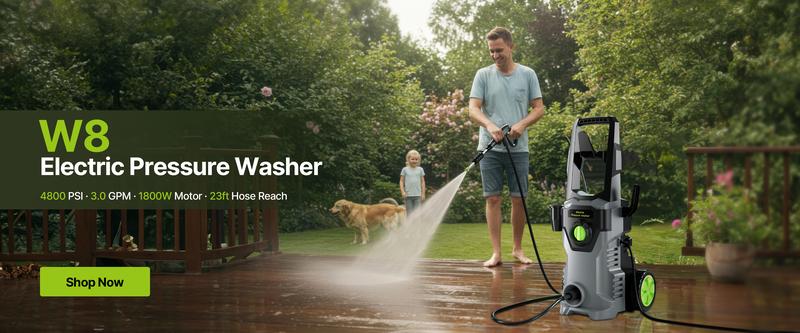【Jumpstart Sale】Pressure Washer, Portable Power Washer, 4 Quick Connect Nozzles, High Pressure Cleaning Machine for Car Fence Driveway Patio Washing and More