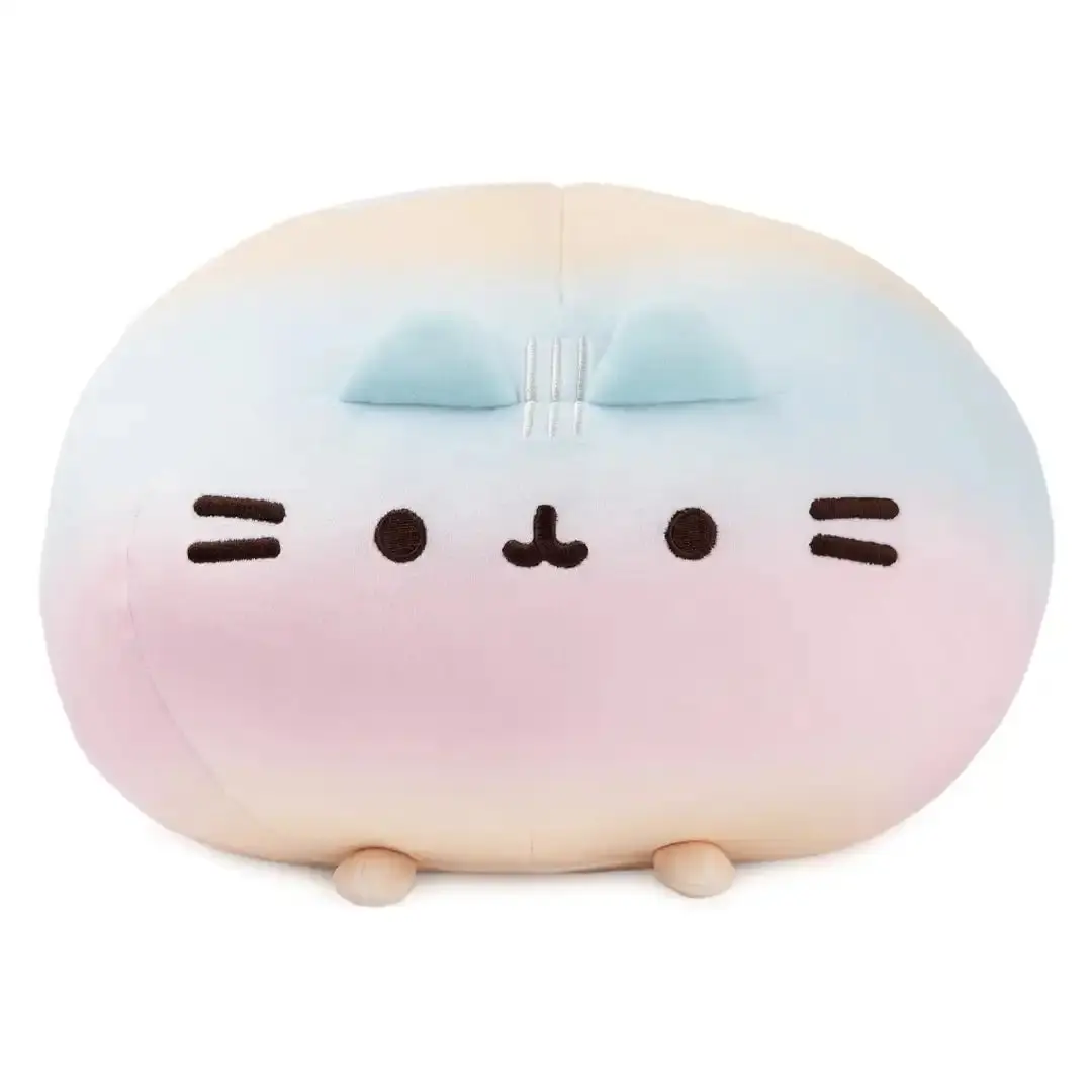 GUND Pusheen 11" Rainbow Round Squisheen Plush Toy - Adorable Design, Cartoon Animal Character, Chubby Character, Colored Squishy, Cute Cartoon Style Stuffed Toy, Adorable Design Stuffed Toys, Cartoon Animal Character Stuffed Toys