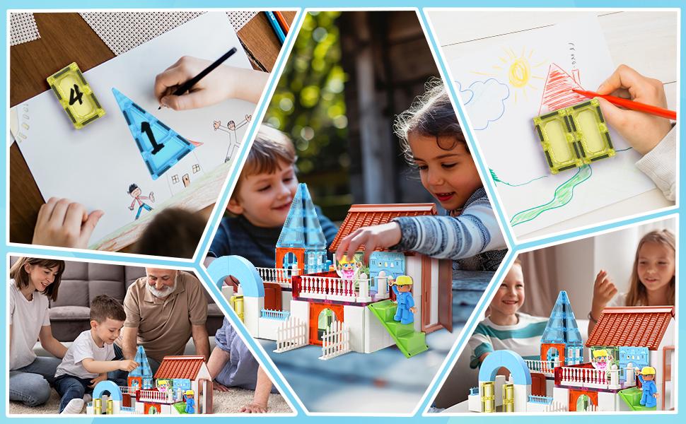 Magnetic Tiles for Kids, Magnet Building Set, Magnet Toys for 3+ Year Old Boys and Girls, Colored Magnetic Tiles Building Blocks (105 PCS),Children's Day gifts, birthday gifts, gifts for kids, Easter Gifts Magnetic Tiles for Kids, Magnet Building Set, Magnet Toys for 3+ Year Old Boys and Girls, Colored Magnetic Tiles Building Blocks (105 PCS),Children's Day gifts, birthday gifts, gifts for kids, Easter Gifts