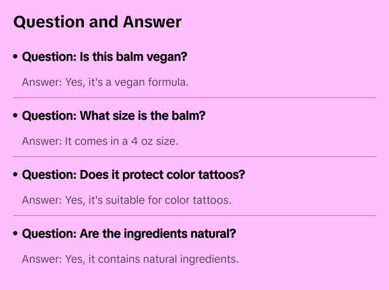 Barker Wellness Tattoo Balm - Preserve and Protect Your Tattoos with Natural Ingredients, Vegan Formula for Black & Color Tattoos, 4 oz - Sunflower