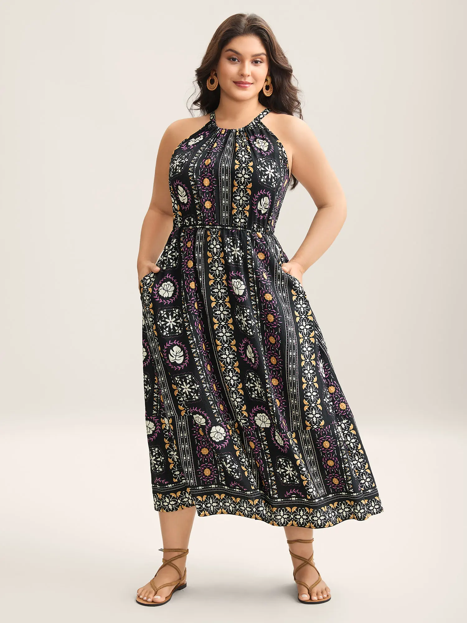 Pocket Approved BLOOMCHIC Rayon Tropical Boho Print Stretchy Maxi Dress  2026 Summer Vibes Swimweek,Spotlight,Summer wins,Deals for your days -  TikTok Shop