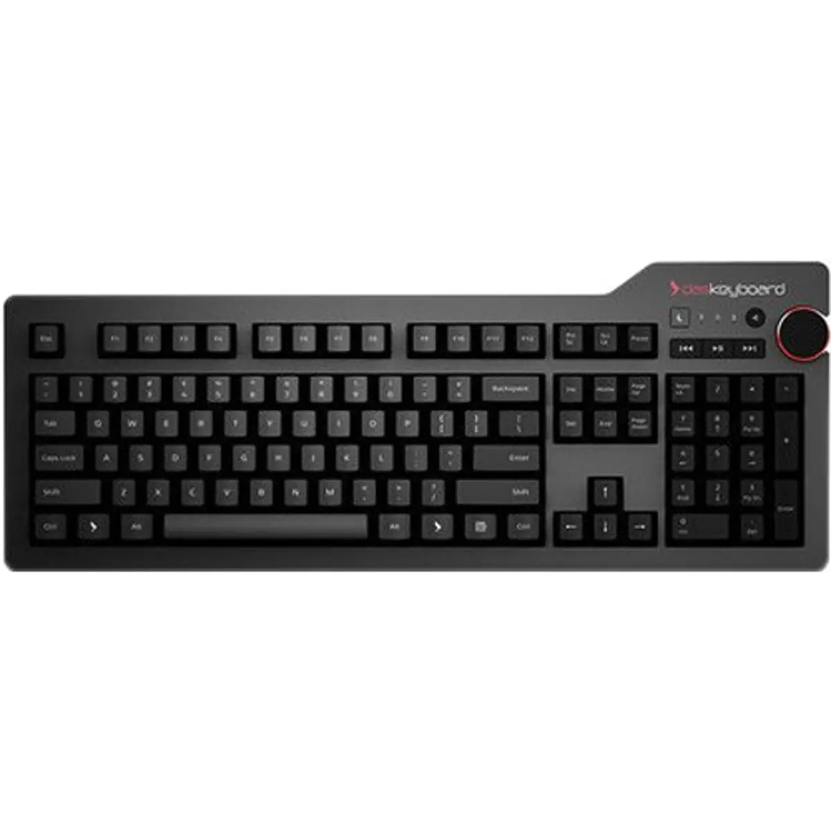 Das Keyboard 4 Professional Mechanical Keyboard - MX2A Blue Switch, US Layout, Clicky Keys - Ideal for Gamers/Pro Users