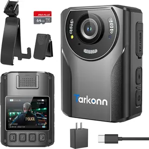 Body Worn Camera, 1080P FHD Body Camera, 4000mah Battery, Night Vision, APP & GPS, 64G Police Body Cam for Law Enforcement
