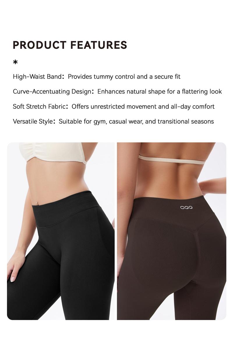 OQQfitness Womenswear Yoga Leggings Mid-Waist Seamless Pants Comfortable Casual Sportswear Basic Style for Everyday Wear OQQfitness Womenswear Yoga Leggings Mid-Waist Seamless Pants Comfortable Casual Sportswear Basic Style for Everyday Wear