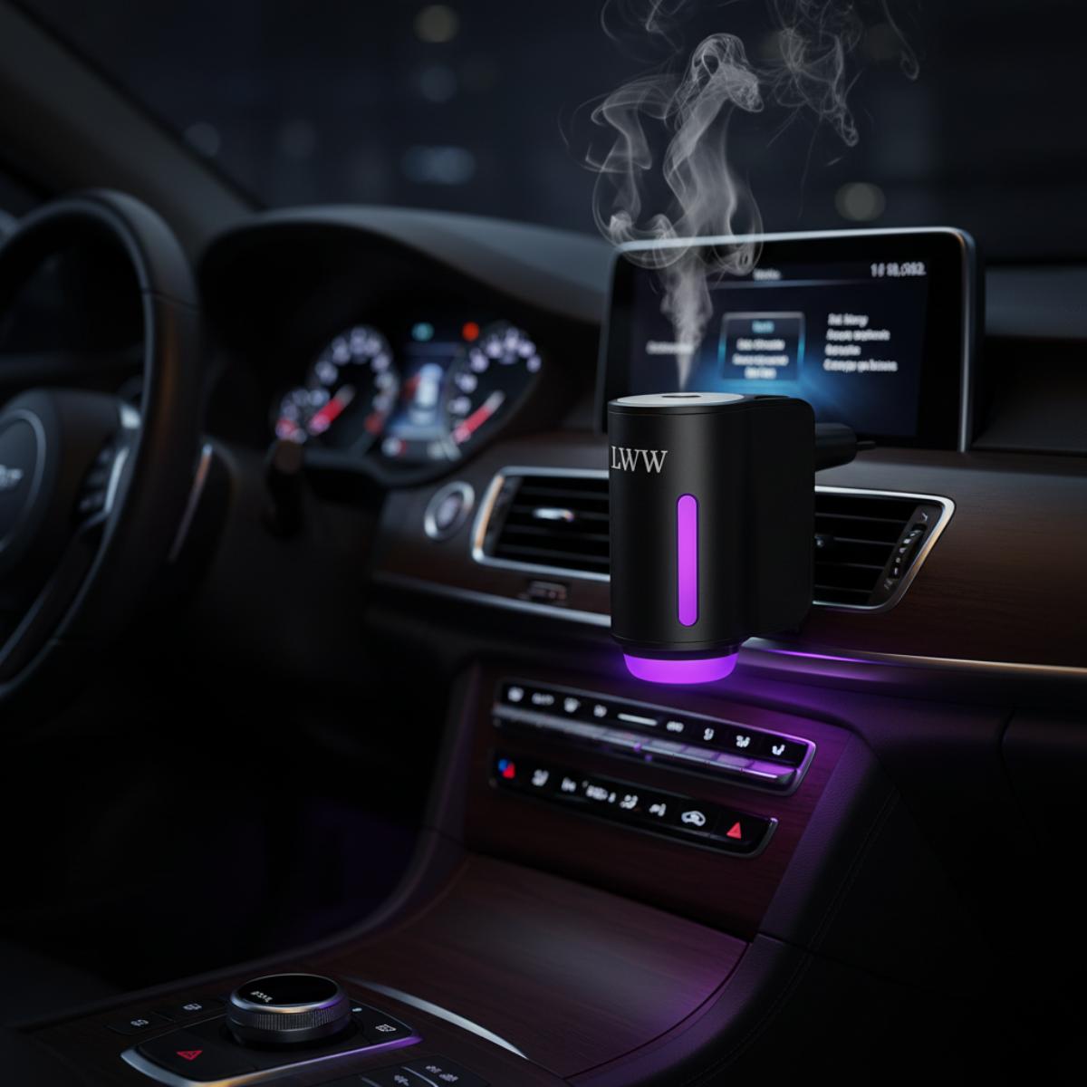 LWW 2025 Luxury Couple's Car Fragrance Set with Vanilla Coffee Scent & Woody Aroma for Enhanced Car Atmosphere