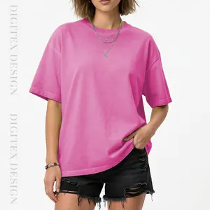 Digitex Vintage Dirty Washed Heavyweight Tee Unisex Streetwear Neon Green