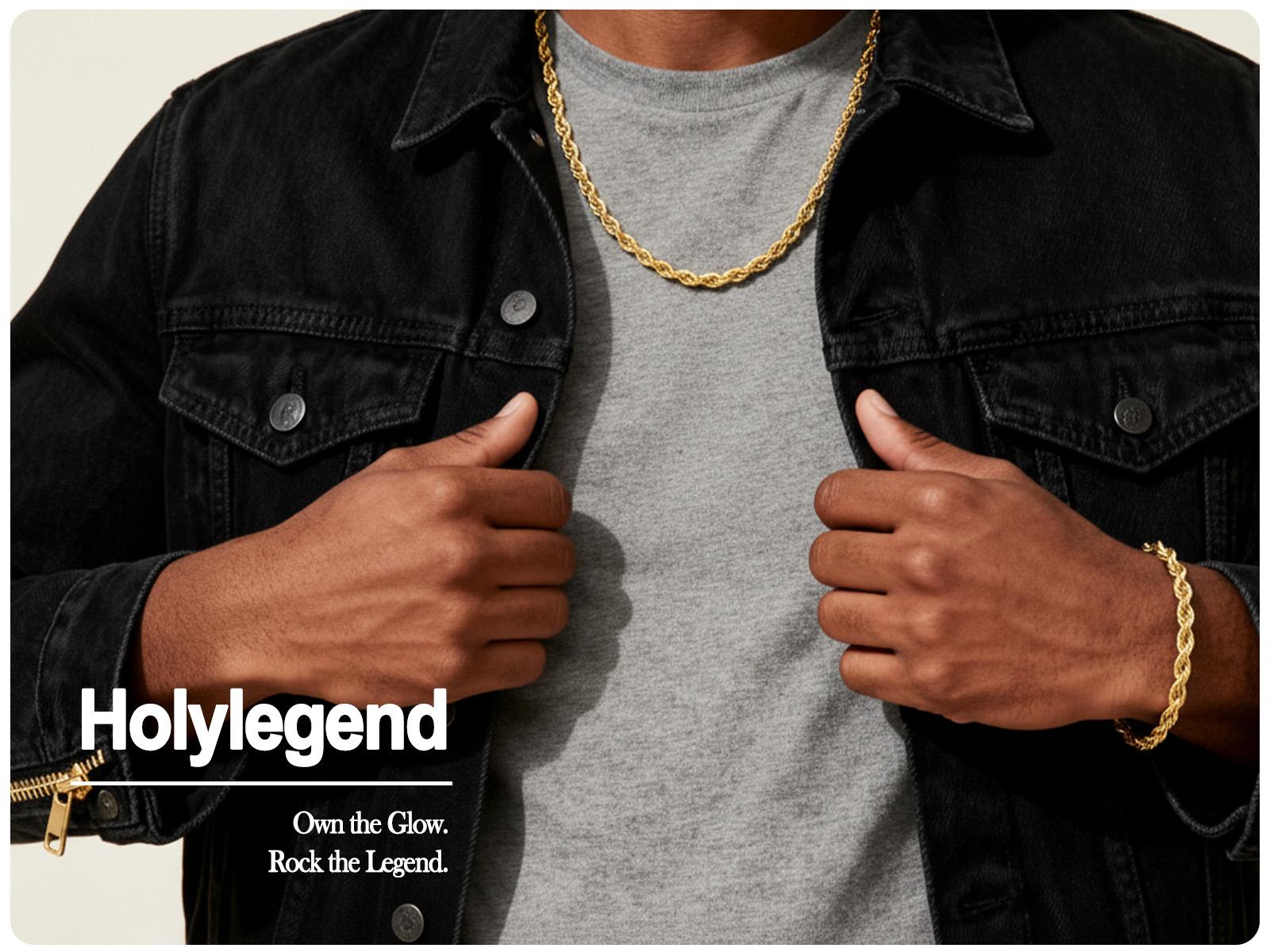 Holylegend 14K Real Gold-Plated Rope Chain Necklace Set for Men and Women – Upgraded Craft, Tarnish-Free, Faceted Cut, 24", 6mm/8mm Holylegend 14K Real Gold-Plated Rope Chain Necklace Set for Men and Women – Upgraded Craft, Tarnish-Free, Faceted Cut, 24", 6mm/8mm