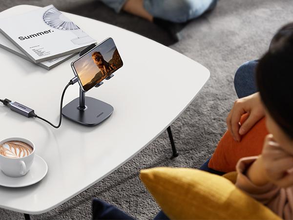 UGREEN USB C to Ethernet Adapter, Plug and Play 1Gbps Ethernet Adapter, Aluminum Case, (Thunderbolt 4/3 Compatible) to RJ45 Network Dongle, Compatible for MacBook Pro/Air, iPhone 16 Pro/Max, iPad, XPS