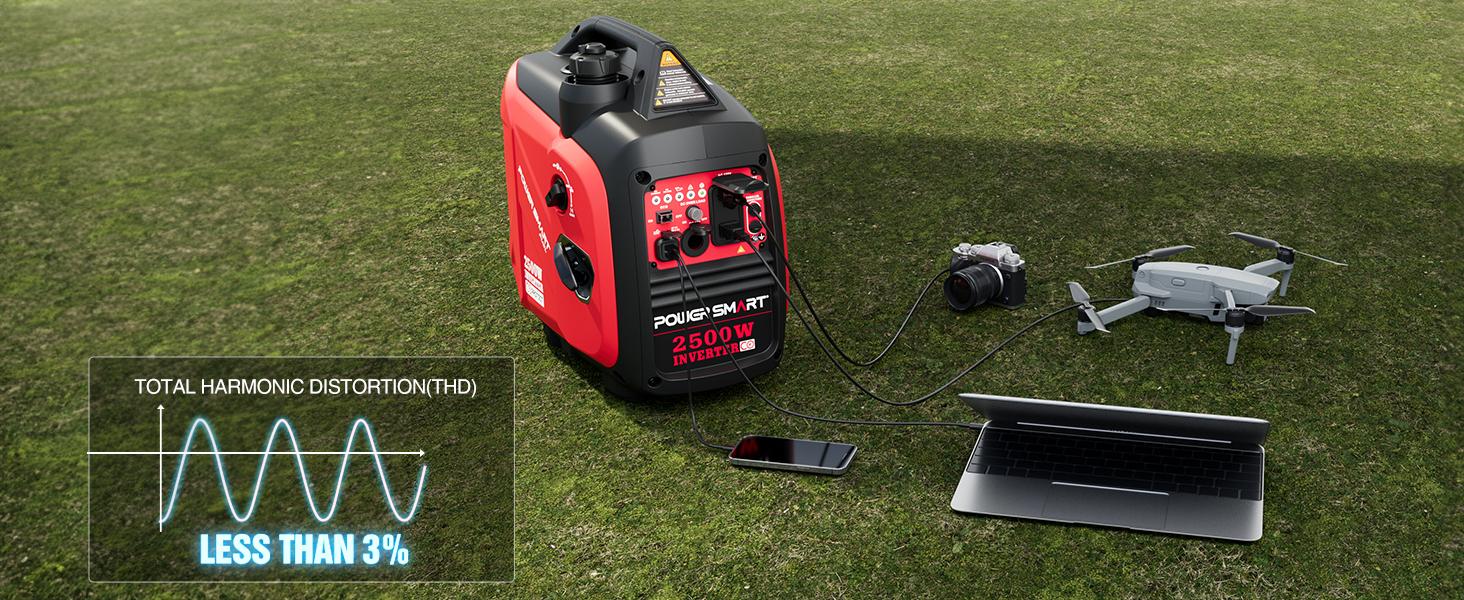 PowerSmart 2500-Watt Gas Powered Portable Inverter Generator, Super Quiet for Camping, Tailgating, Home Emergency Use, Ultra Lightweight, EPA Compliant, HB5020 HB5020C PowerSmart 2500-Watt Gas Powered Portable Inverter Generator, Super Quiet for Camping, Tailgating, Home Emergency Use, Ultra Lightweight, EPA Compliant, HB5020 HB5020C