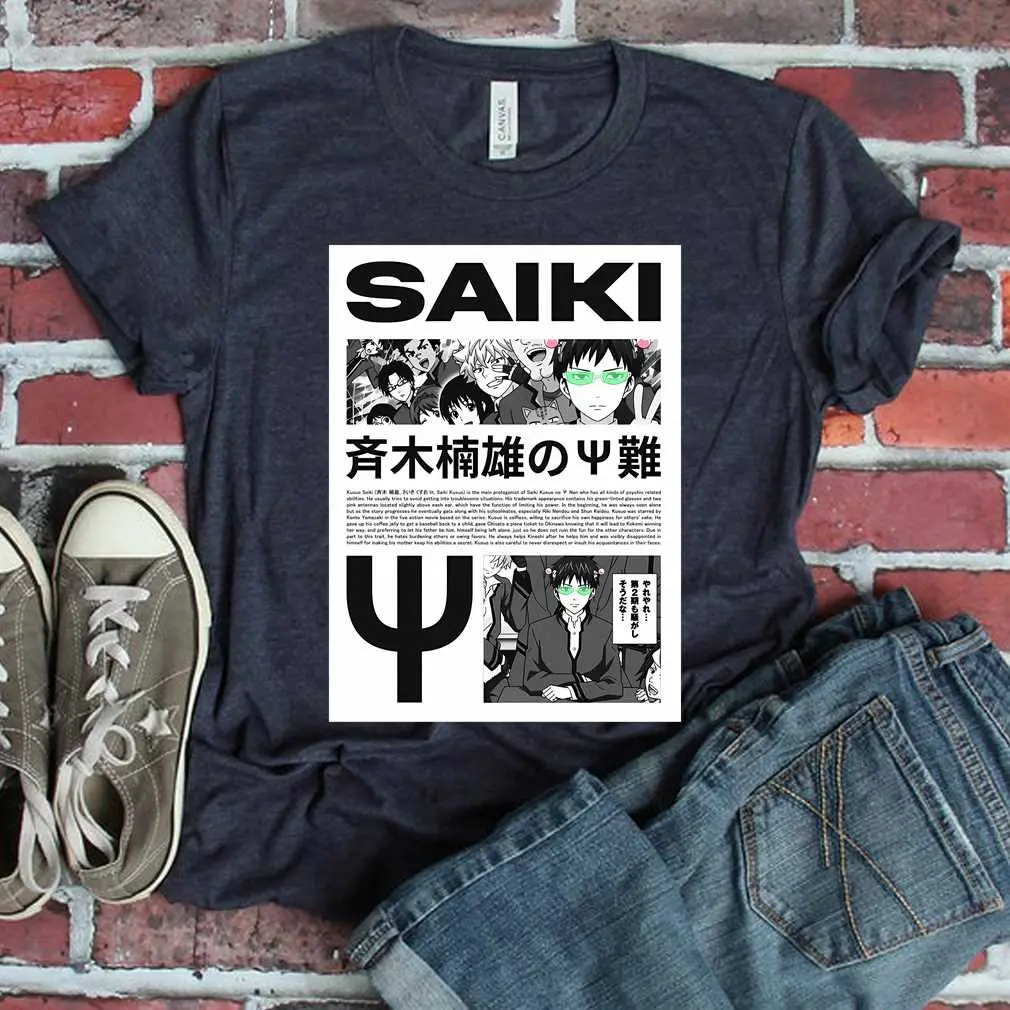 Saiki K Black T-Shirt