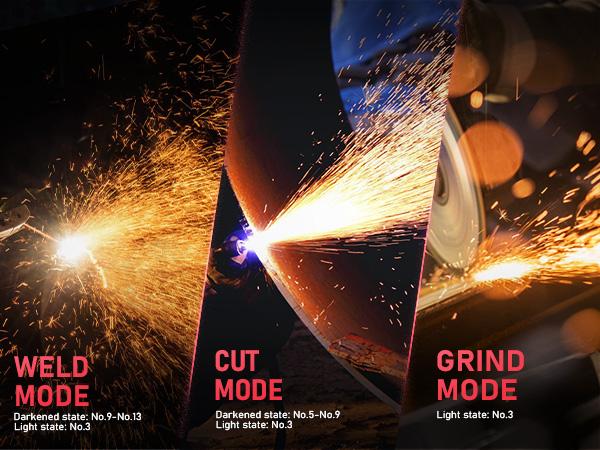 YESWELDER LYG-Q800D Panoramic Auto Darkened Welding Helmet with Side View | True Color Lens & 4 Sensors Welding Mask | Wide Shade 4/5-13 Welding Hood for TIG MIG ARC Cut Grind