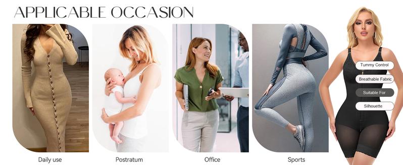 SHAPSHE Fajas Colombianas Moldeadoras Full Body Shaper Tummy Control Butt Lifter Shapewear Garment Faja with Bra Zipper