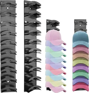 2026 Space Saving Hat Organizer for Baseball Caps No Drill Wall Hat Rack Strong Adhesive Holds 10 Hats 2 Mounting Options Door Closet Cap Storage New Year Gift