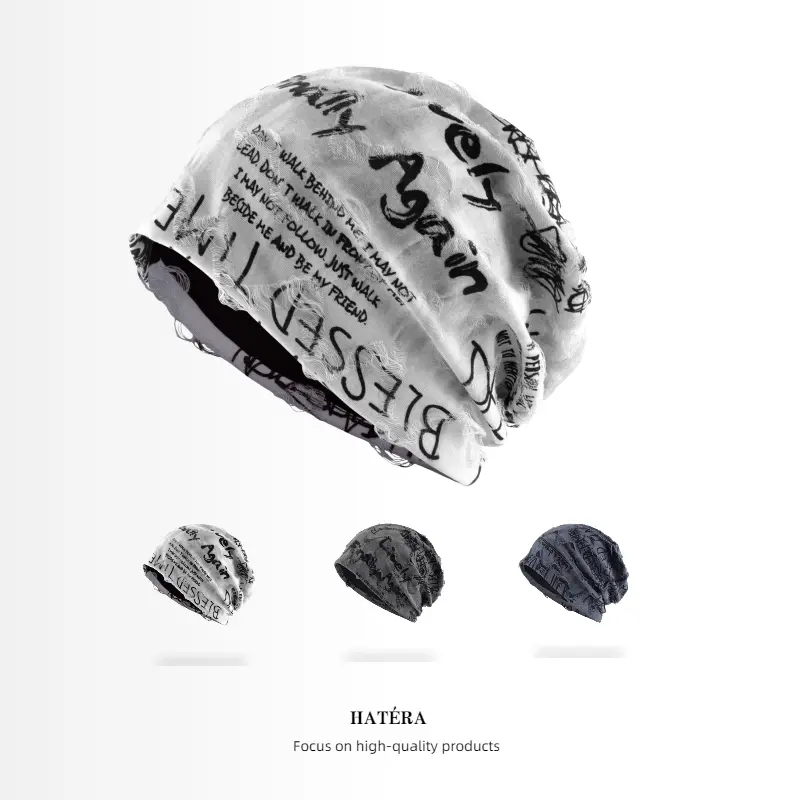 Unisex Lightweight Relaxed Graffiti Print Beret - Soft, Breathable, Easy-to-Style Vintage Spring-Autumn Hat, Universal 1 Size Men's Accessories for Adults, Casual Streetwear Fashion Beanie Alternative, One Size