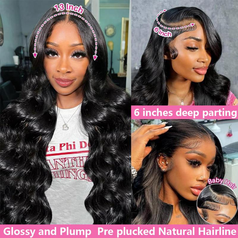 Body Wave 13X6 Lace Frontal Wigs P4/27 Highlight Brazilian Body Wave Pre plucked Human Hair Wigs Colored Chocolate Brown Lace Front Wigs For Women