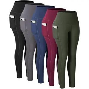 Women's Fitness Leggings 1 Pack with Pockets, High Waisted Tummy Control Yoga Pants for Exercise and Running