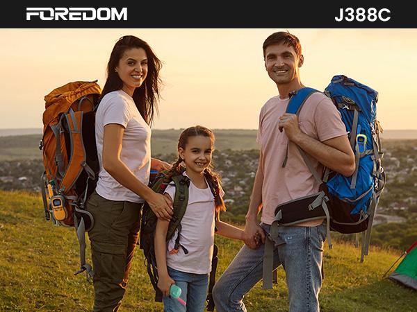 FOREDOM Walkie Talkie for Kids 3 Pack Long Range with Flashlight 2 Way Radio 22CH with Adjustable Lanyards Toys for 3+Year Old Boys & Girls Camping Birthday Gifts