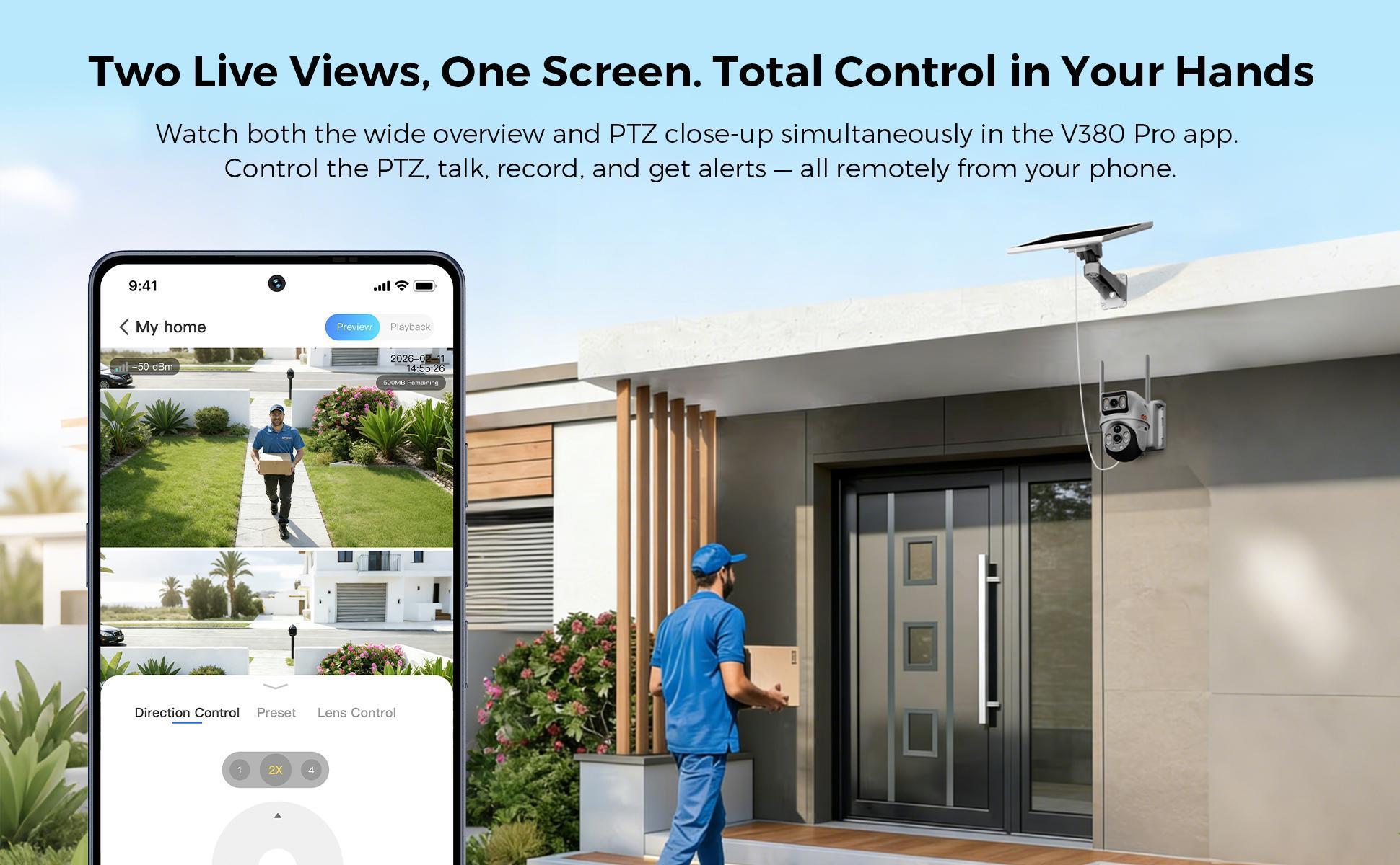 [March New Drops] MIRO BP9 4G LTE Solar Security Camera Outdoor – Dual Lens PTZ 360° Pan Tilt, Wireless No WiFi Needed, Remote App Viewing, Motion Detection Alerts, Night Vision, Weather Resistant, Home Farm RV Jobsite Monitoring