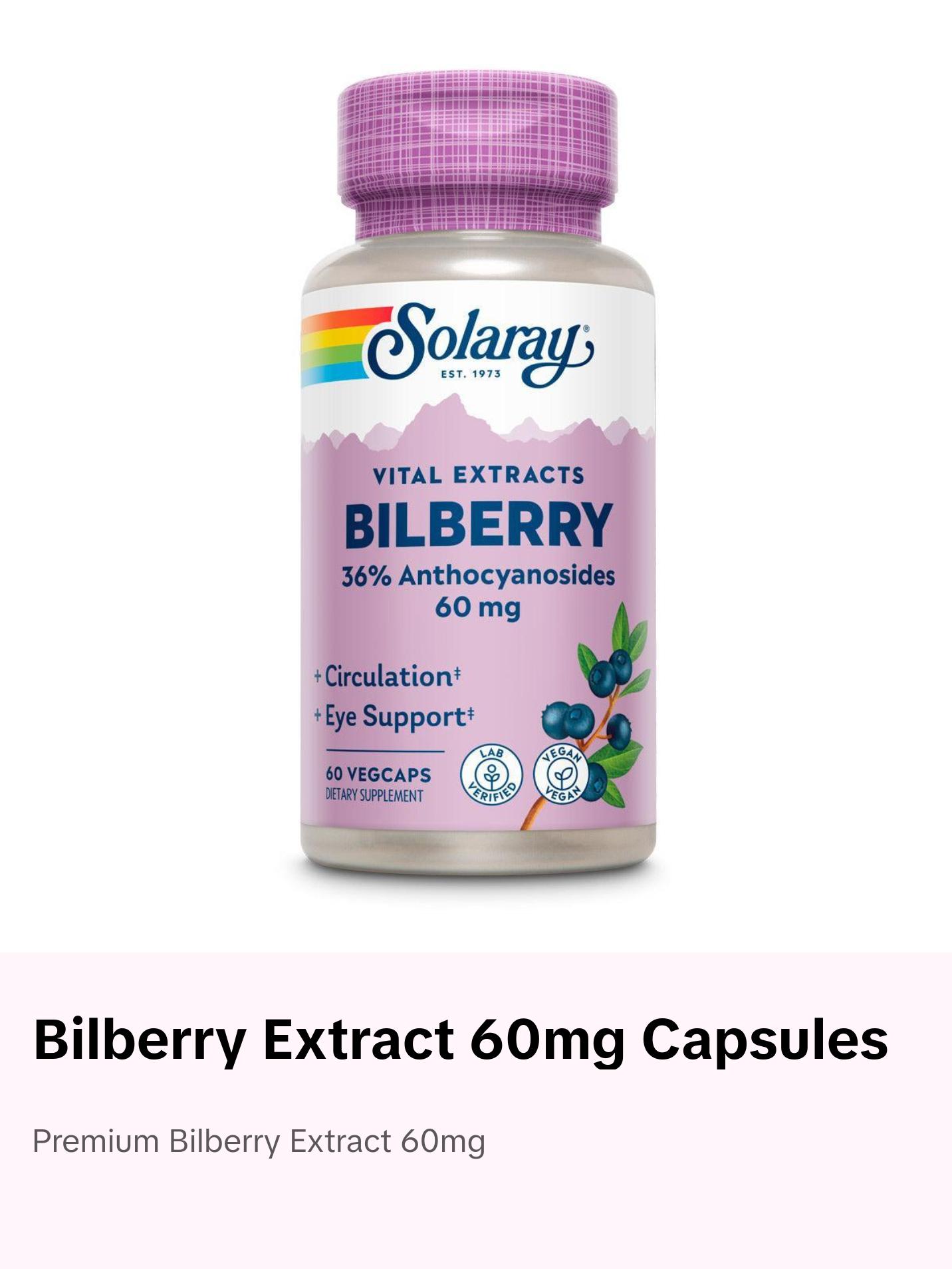 Bilberry Extract 60mg