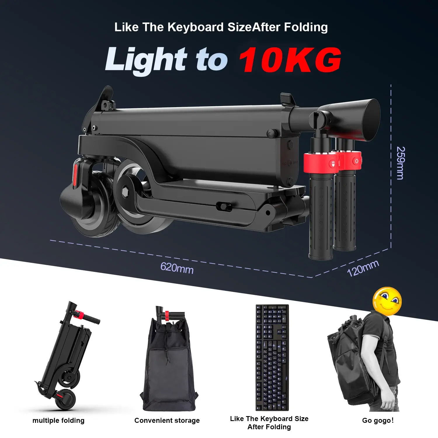HX X6 Adult Electric Scooter, Triple Foldable Backpack Design, 350W Motor, 22lb Lightweight, Removable Battery, 13Miles Range, Dual Brakes, App Control, 3 Speed Modes for City Commuting Scooters