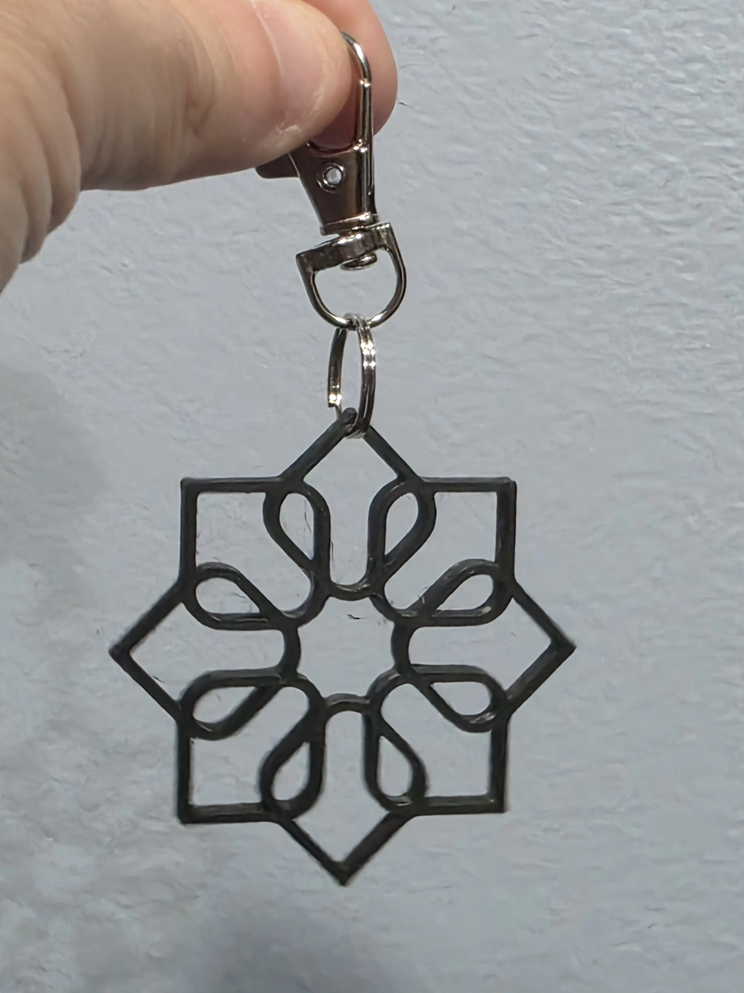Geometric Sigil Fan Art Keychain, Cool 3D Printed PLA Clip-On Charm for Music Fans - Lightweight Graphic Aesthetic Accessory, Key Chain Accessories, Cool Keychains, Jewelry Keychain Accessory