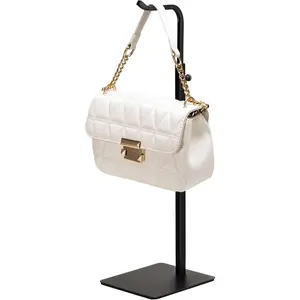 Purse Holder Handbag Display Stand: Hanger Rack Showing Bags, Purses, and Wreath, Adjustable Black Hook Stand for Tabletop, Closet, Desk, and Retail Use for Vendors Josmimic