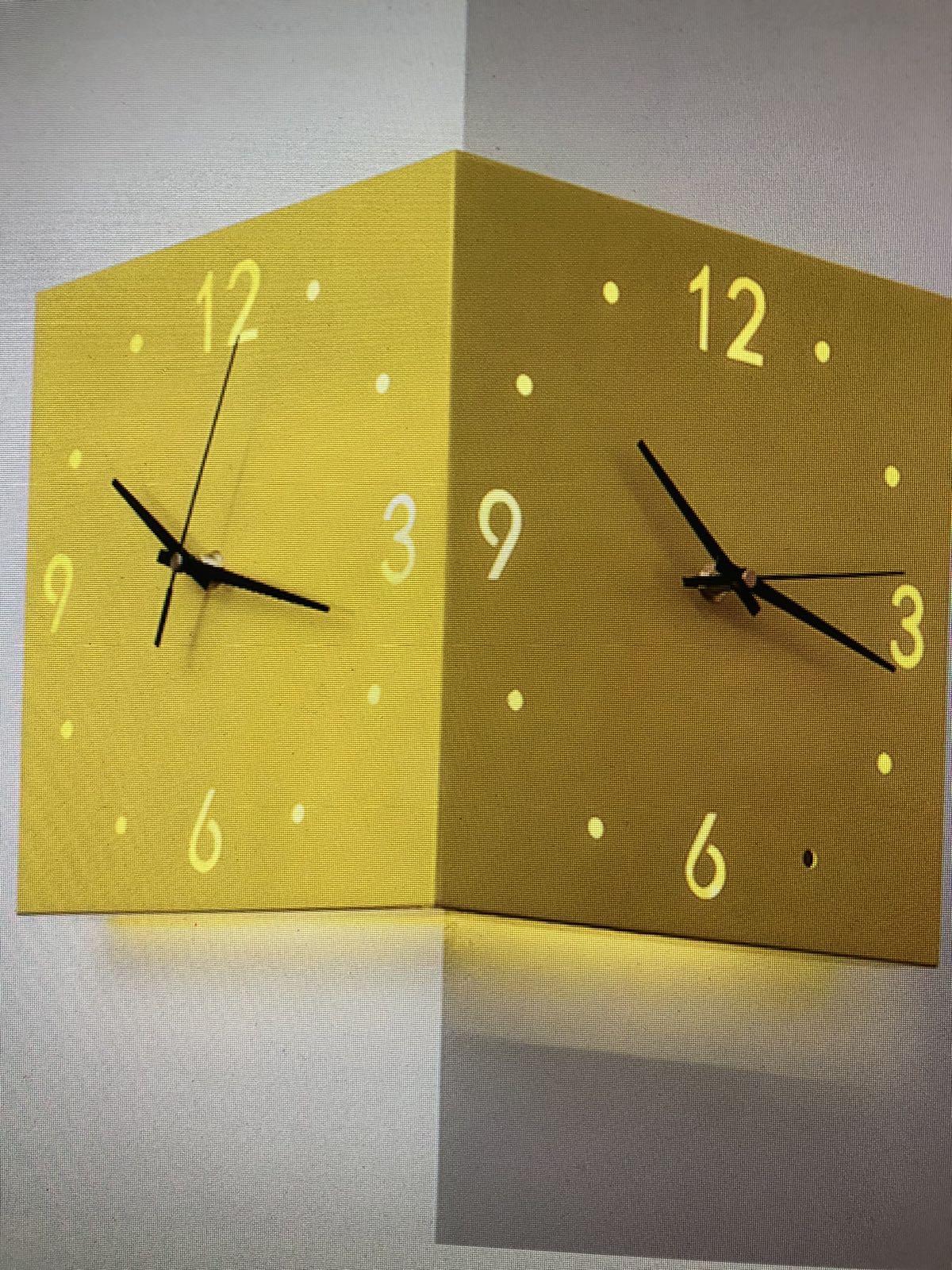 EP light motion sensor backlit corner clock wall clock wall clock iron metal clock creative gifts wall dec