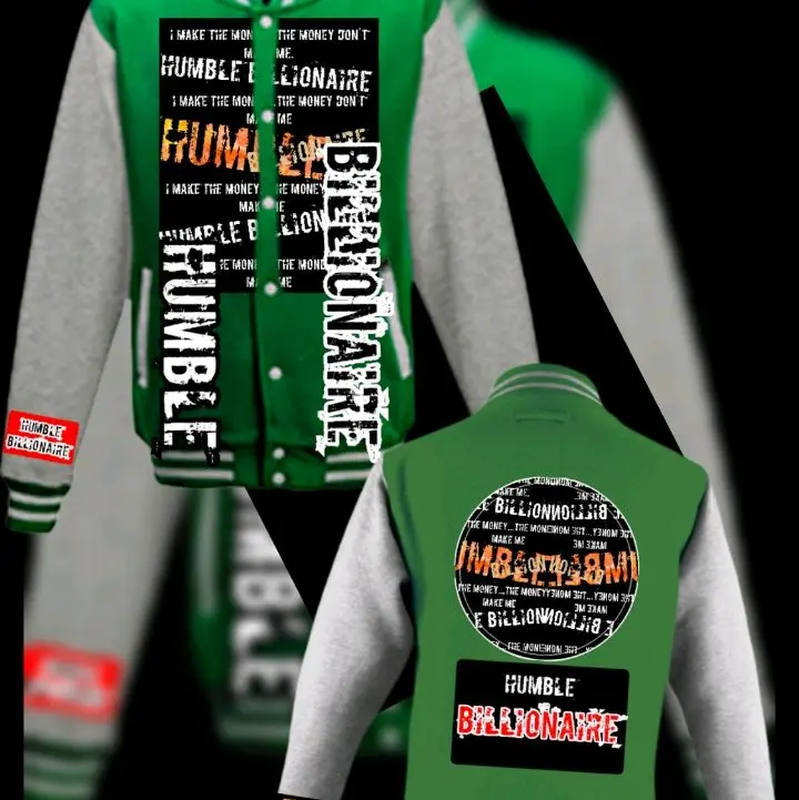Humble Billionaire Unisex Varsity Jacket for Women and Men - Comfortable Fit & Versatile Casual Wear