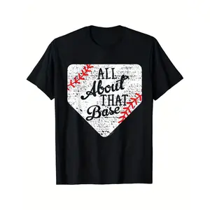 Complete Baseball Mom T Shirt Made From Soft Breathable Cotton Casual Crew Neck Top Featuring Playful Baseball Print