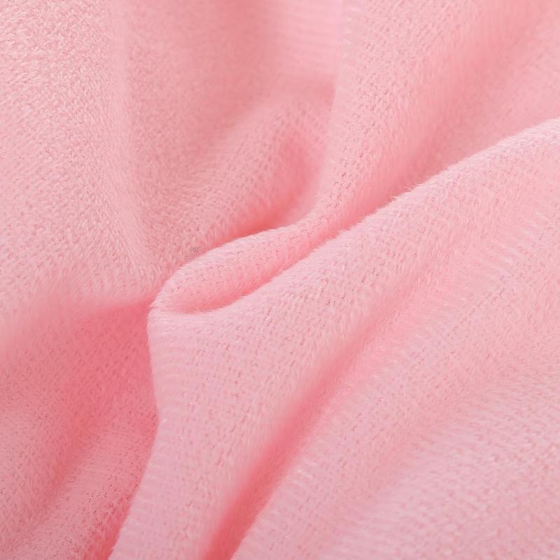 Smoofy 3-Piece Plush Faux Fur Pink Comforter Set - Queen Size Fluffy, Double-Sided Shaggy Velvet Bedding with Comforter & 2 Pillowcases