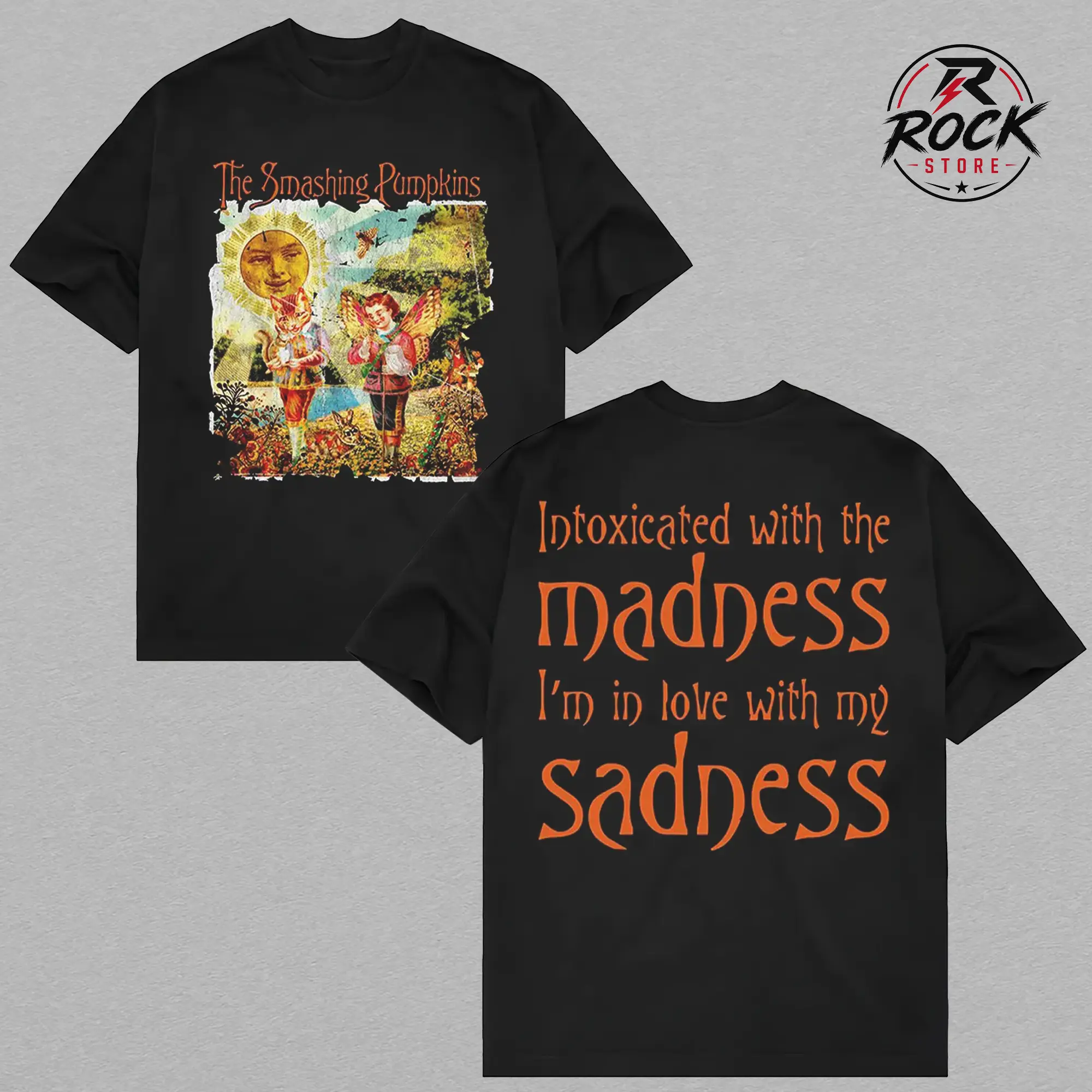 Smashing Pumpkins Intoxicated With The Madness T-Shirt, Vintage Alternative Rock Band Tee, Retro 90s Grunge Music Graphic Shirt, Unisex Casual Concert Tee, Rock Music Lover Gift for Men Women